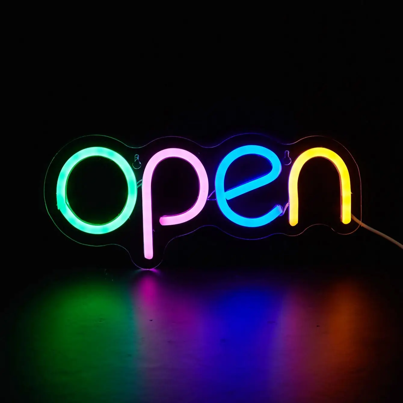 تشي شراء LED النيون مفتوحة USB بالطاقة النيون علامات ضوء الليل ثلاثية الأبعاد جدار الفن غرفة نوم غرفة المعيشة مصباح ديكور علامات