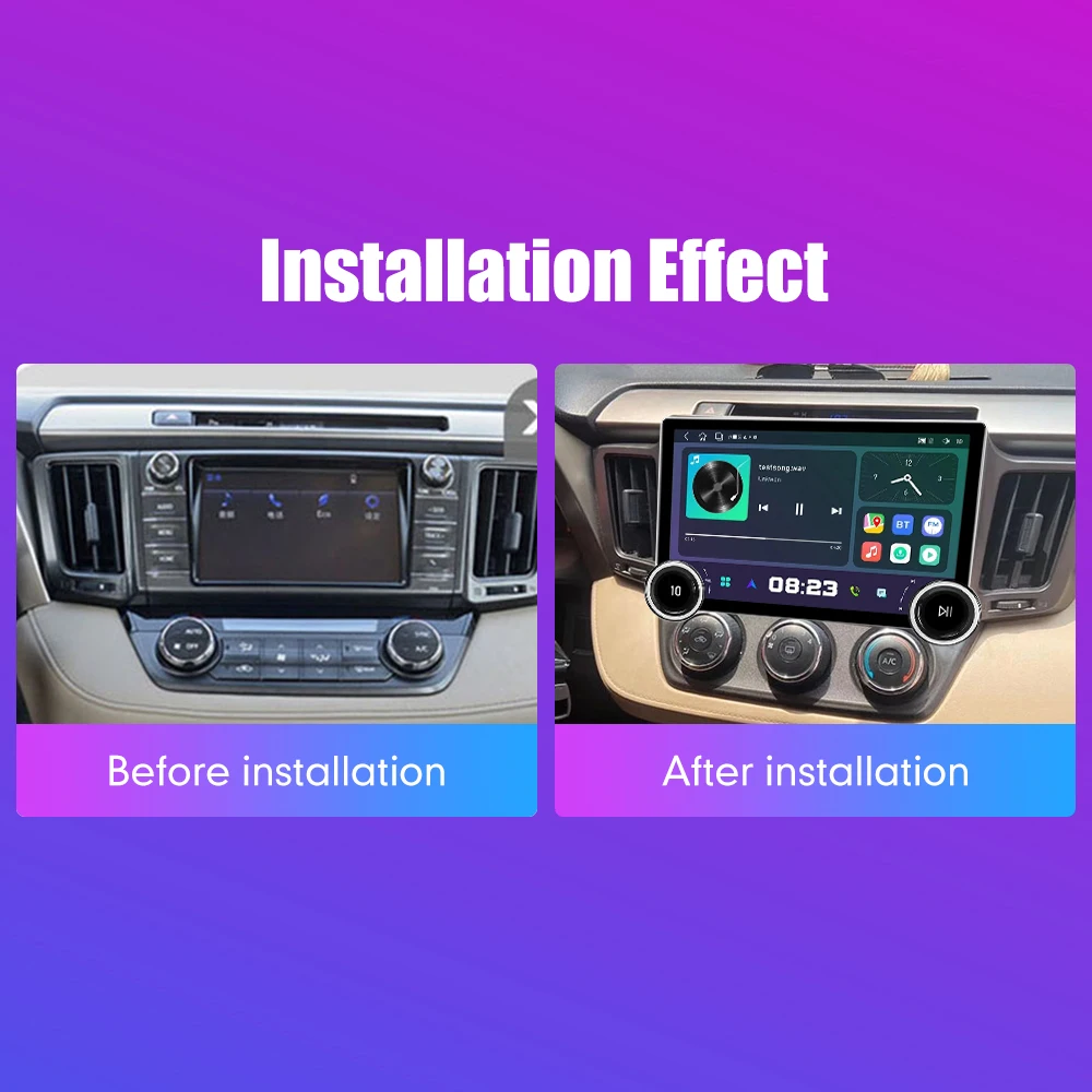 11.8 Inch 2K Double Knobs 2 Din Car Radio For Honda Rav4 2012-2018 Car Radio DVD Multimedia Video Player Android Auto Carplay