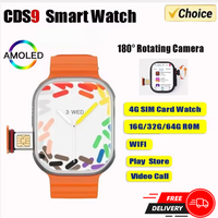 100% Original CDS9 S10 Ultra 4G Android Smart Watch with Play Store Rotating camera WiFi GPS 8+128GB 2.2 Inch Amoled Smartwatch