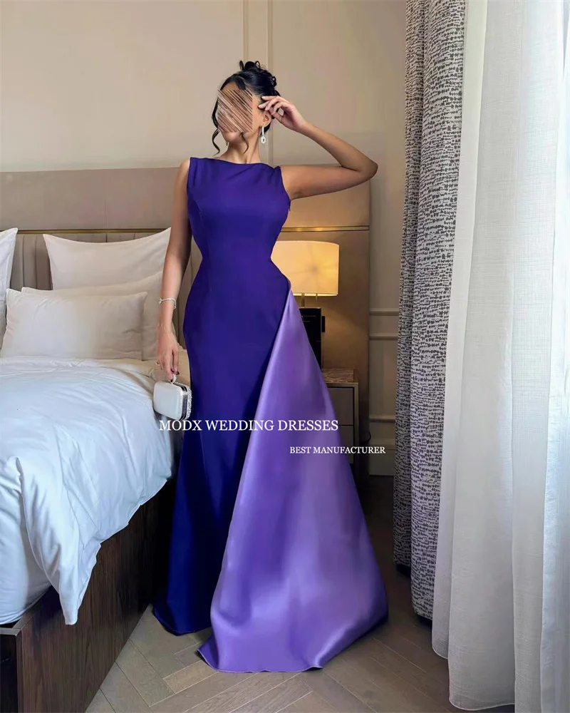 MODX Purple Vintage Evening Dresses Arabic Women Backless Sexy Prom Gowns Formal Party Occasion Dress Vestidos de fiesta