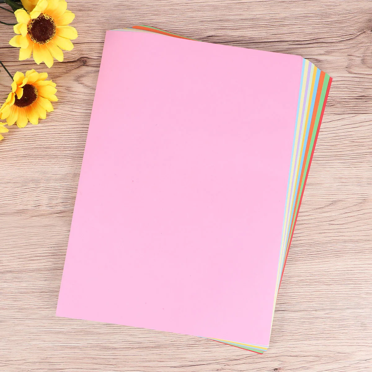 100 قطعة من أوراق الورق الملونة القابلة للطي البيئية اليدوية للمشروعات المدرسية وديكور الحفلات وأنشطة رياض الأطفال الإبداعية #1