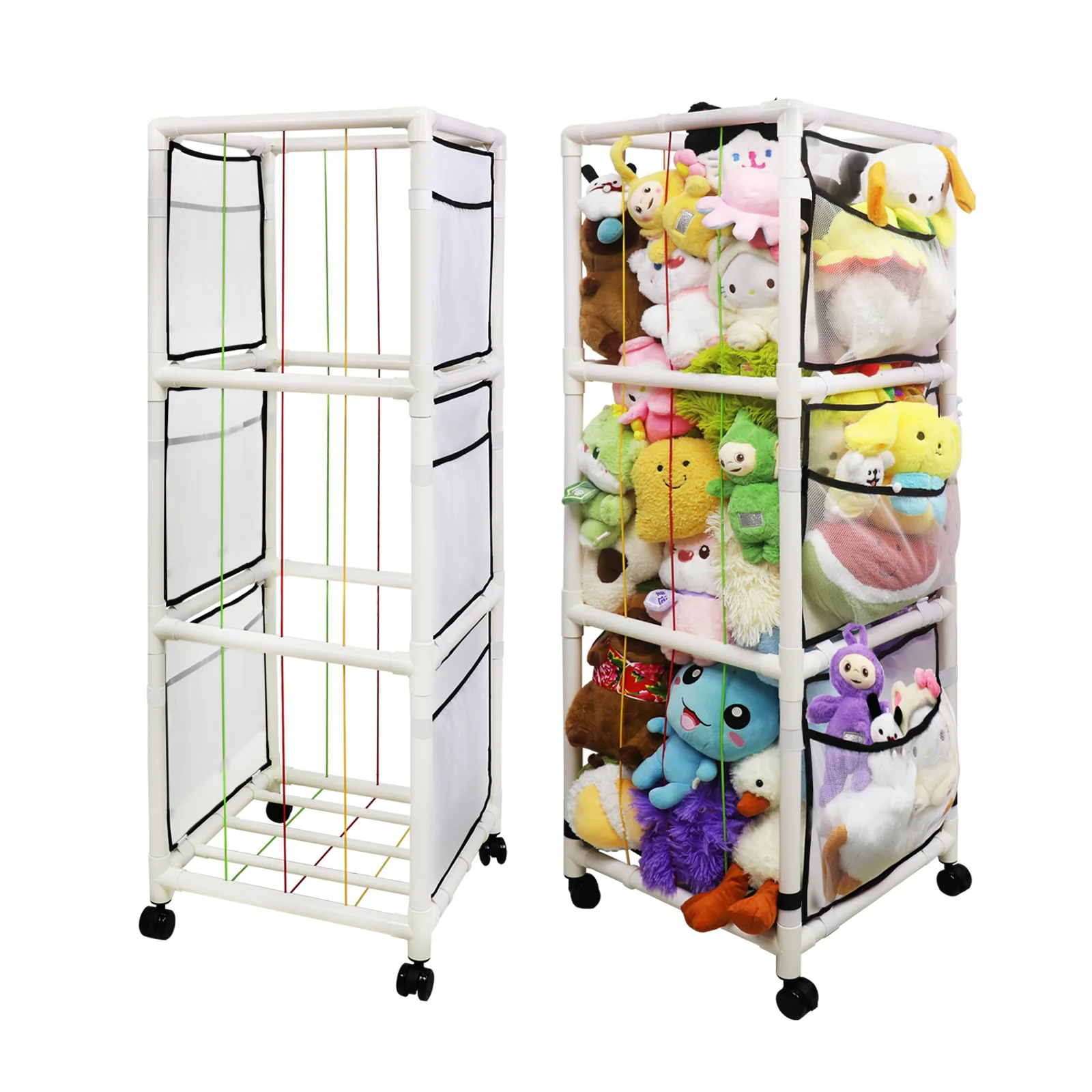 

Stuffed Animal Storage Organizer Vertical Large Corner Plush Toys Holder Sundries for Nursery Room Kids Room Bedroom Decoration