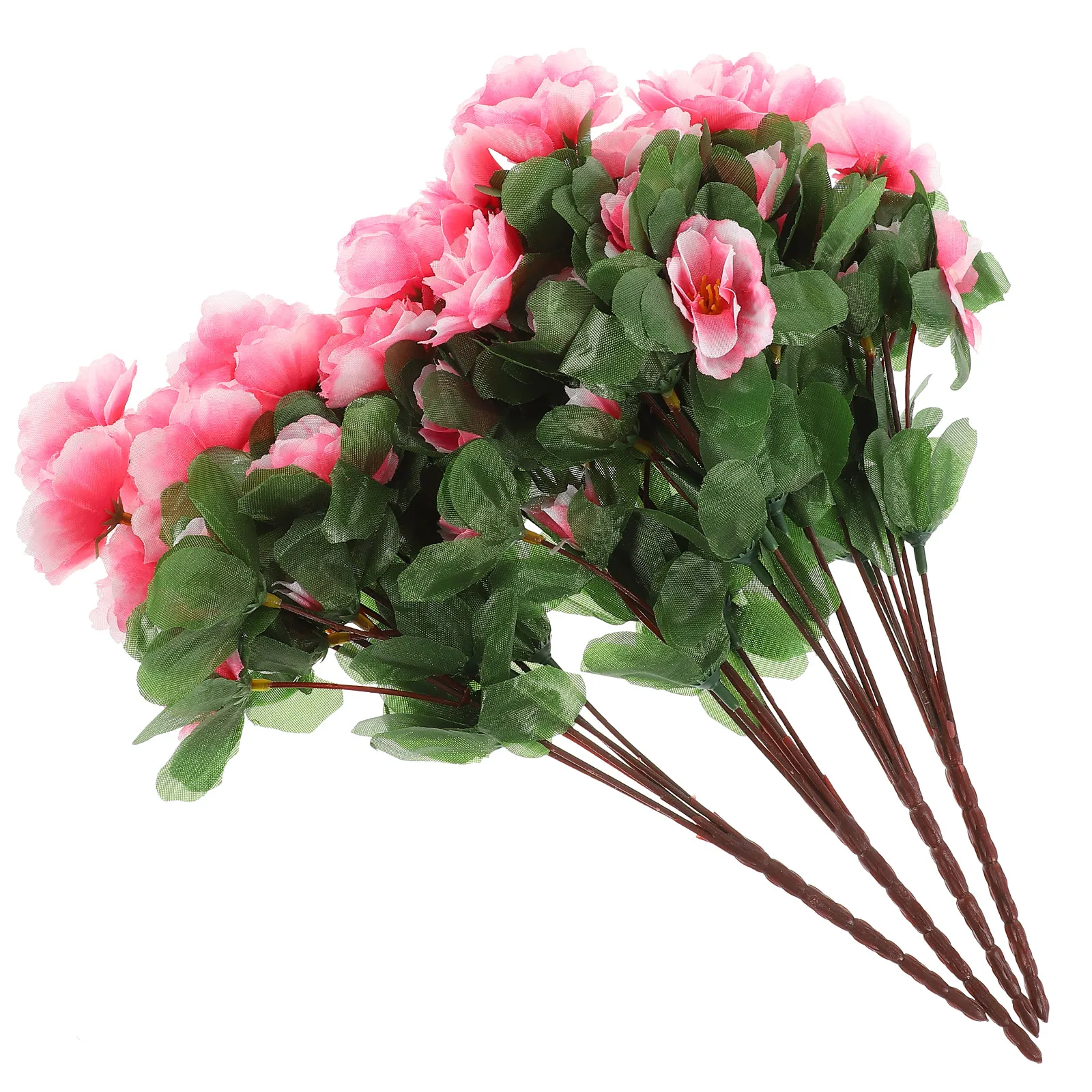 

4pcs Artificial Rhododendrons Flowers Decorative Party Garden Decoration Outdoor Indoor Faux Plants Floral