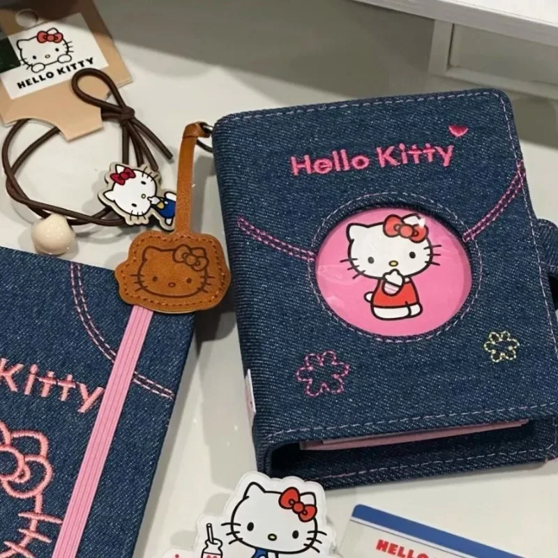 Kawaii Hello Kitty Denim M5 Ring Binder Notebook Journal Premium Quality Extra Durable Super Ultra Nice So Best Top Anime Gift