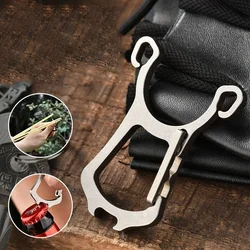 Mini multifuncional Slingshot Keychain, liga de bolso, abridor de pingente ao ar livre, ferramentas fivela, EDC