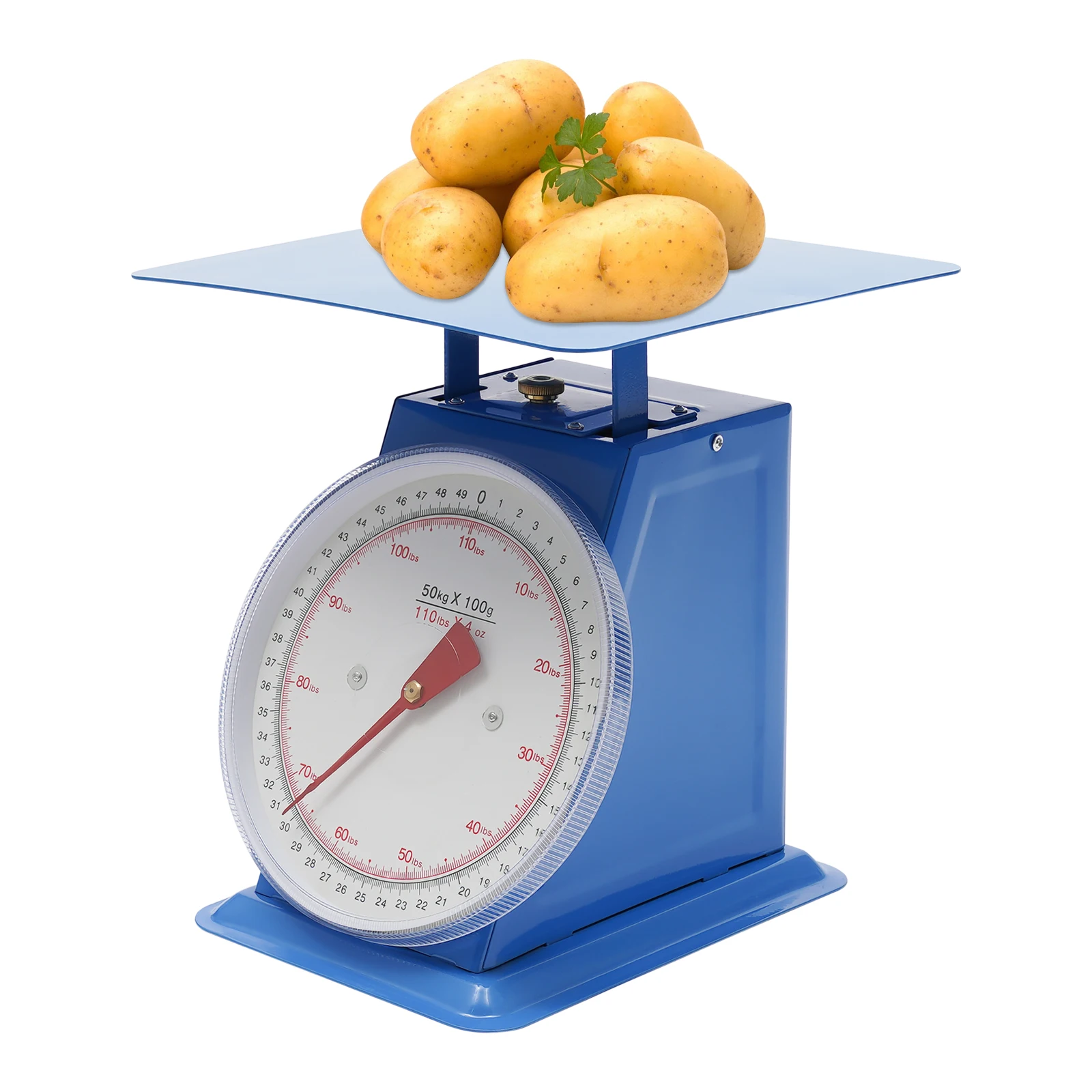 

Промышленные весы с циферблатом 50 кг, сверхмощные механические весы с портационным управлением и железной платформой, механические весы для пищевого рынка