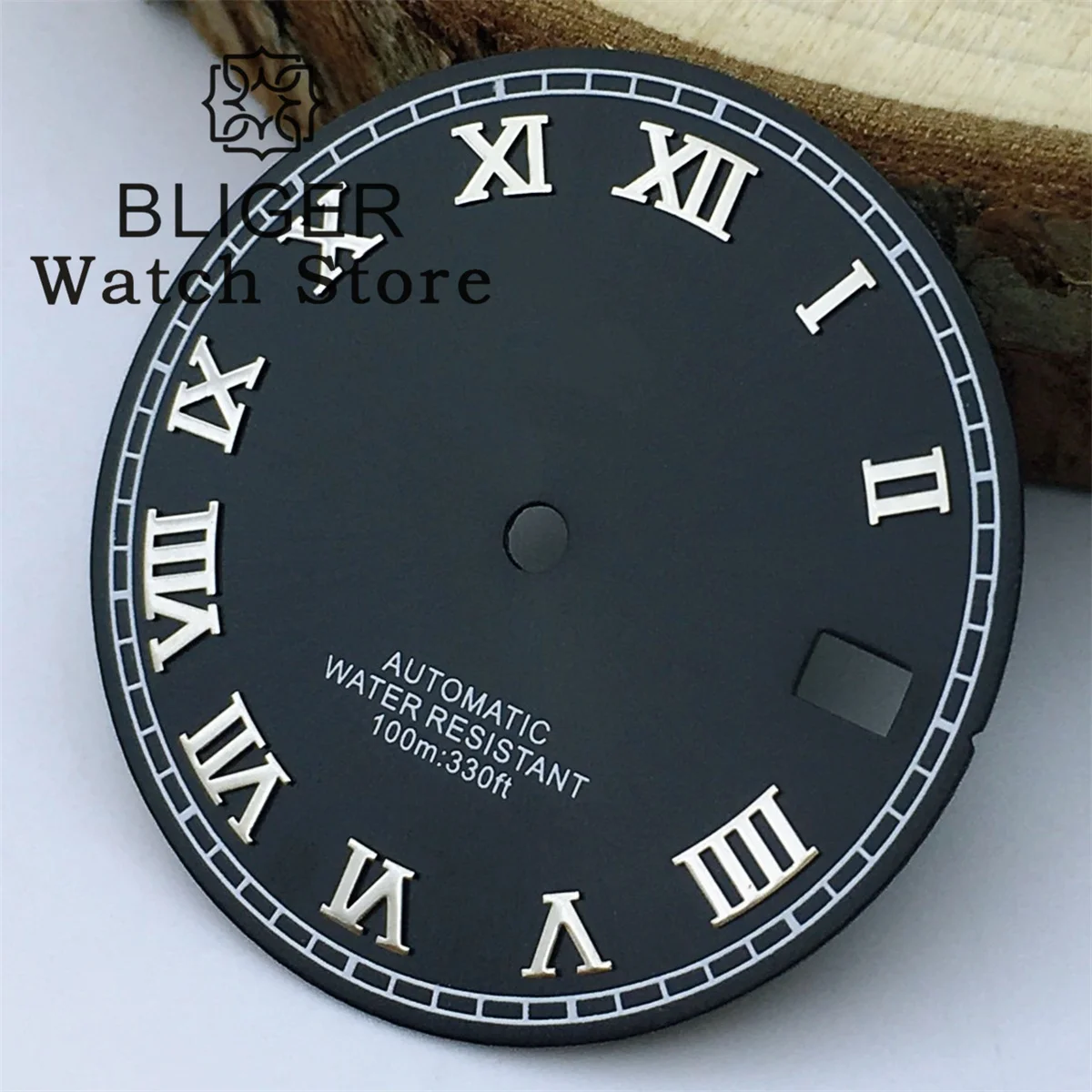 BLIGER 29mm tarcza zegarka Sunburst czarna niebieska różowa tarcza kawowa biała powłoka rzym indeks pasuje do mechanizmu NH35 NH36