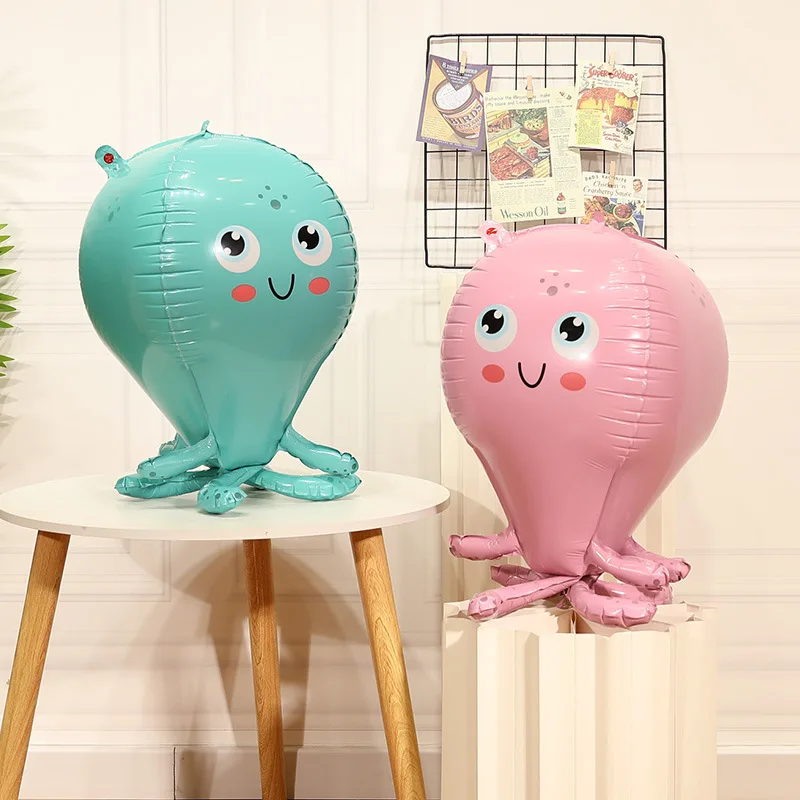 Animali dell'oceano Palloncini in foglio di alluminio Delfini Tartarughe Squali Elio Galleggiante Palloncini per feste di buon compleanno Baby Shower Puntelli per foto