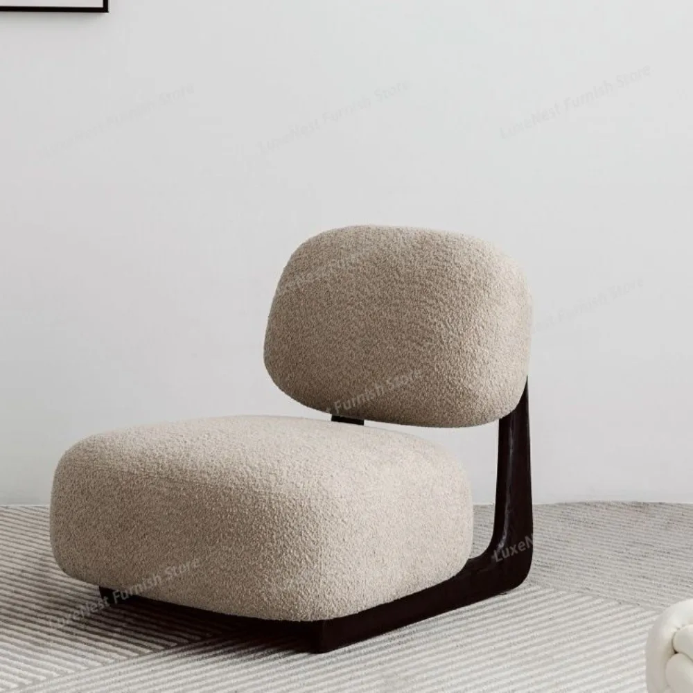 

Кресло-софа Wabi Sabi из альпакового вельвета для гостиной, спальни, детской комнаты, с каркасом из массива дерева, минималистичный дизайн