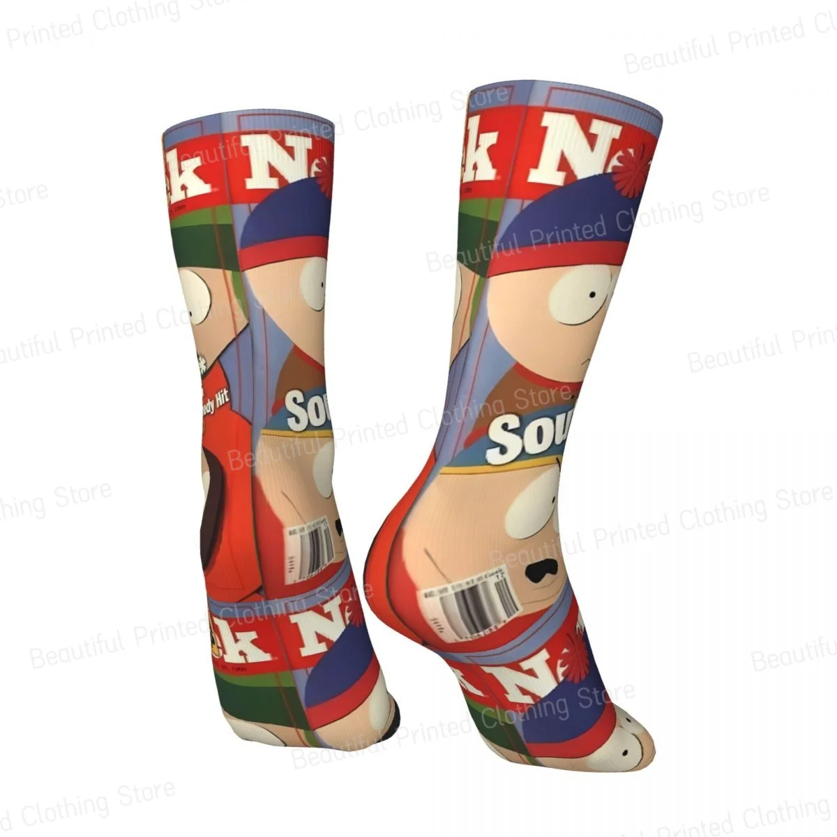 S-southpark Tema Windproof Happy Socks para homens e mulheres, TV's Rude Stockings, Novelty Gift, Primavera, Verão, Outono, Inverno