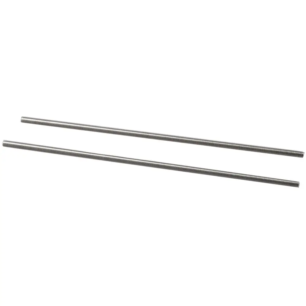 2 Pcs 304 Stainless Steel Fully All Threaded Rods M6-1.0 Long Threaded Screw Silver 250mm Length Thread Bar Studs Rods