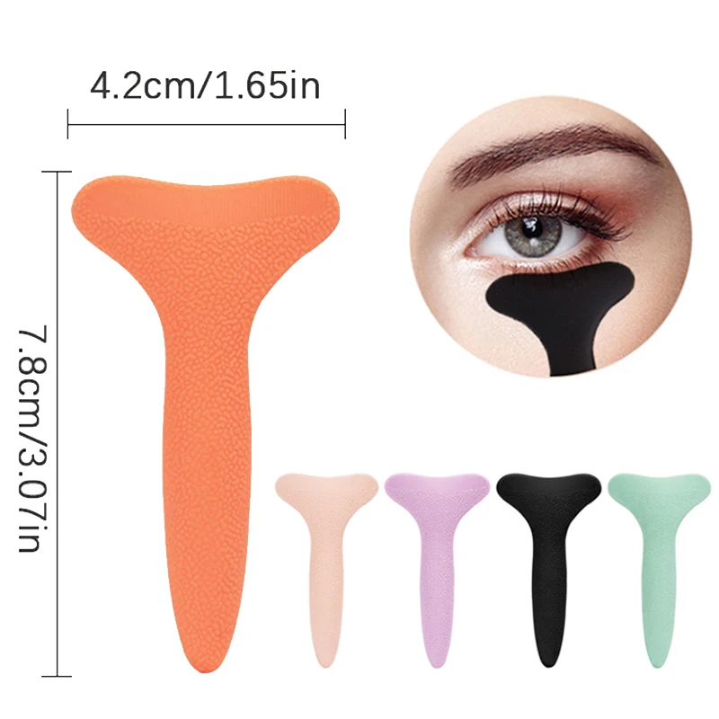 Aplicador de escudo de rímel, cepillo de silicona multifuncional, tapón para pestañas, delineador de ojos, herramienta de maquillaje para ojos, deflector de pestañas