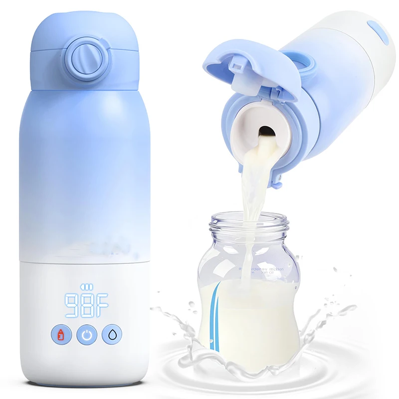 

Portable USB Milk Warmer 350ml Adjustable Wireless LED Display Quick Heating Constant Temperature Rechargeable Best Tool
