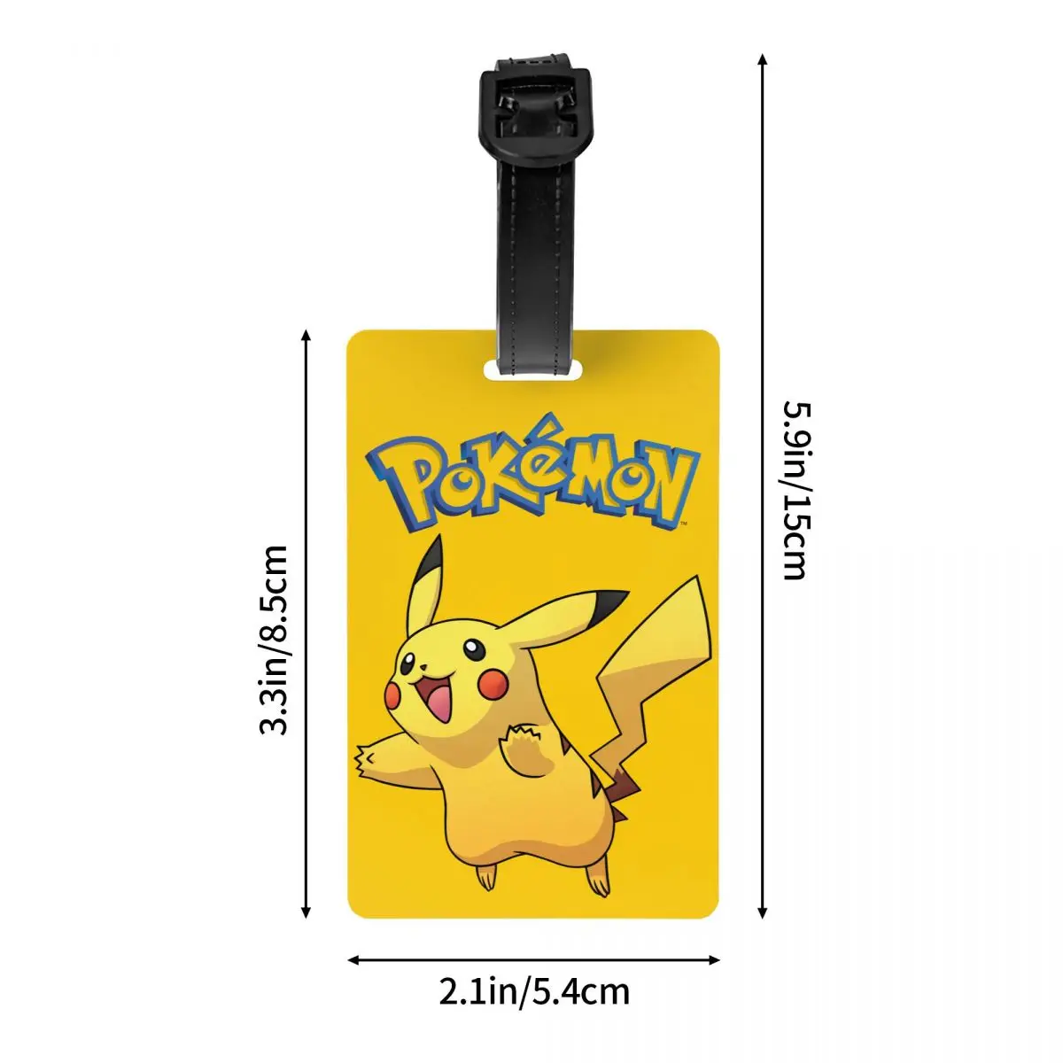 Étiquette de bagage personnalisée Pokemon Pikachu, sac de voyage, valise, couverture de confidentialité, étiquette d'identification