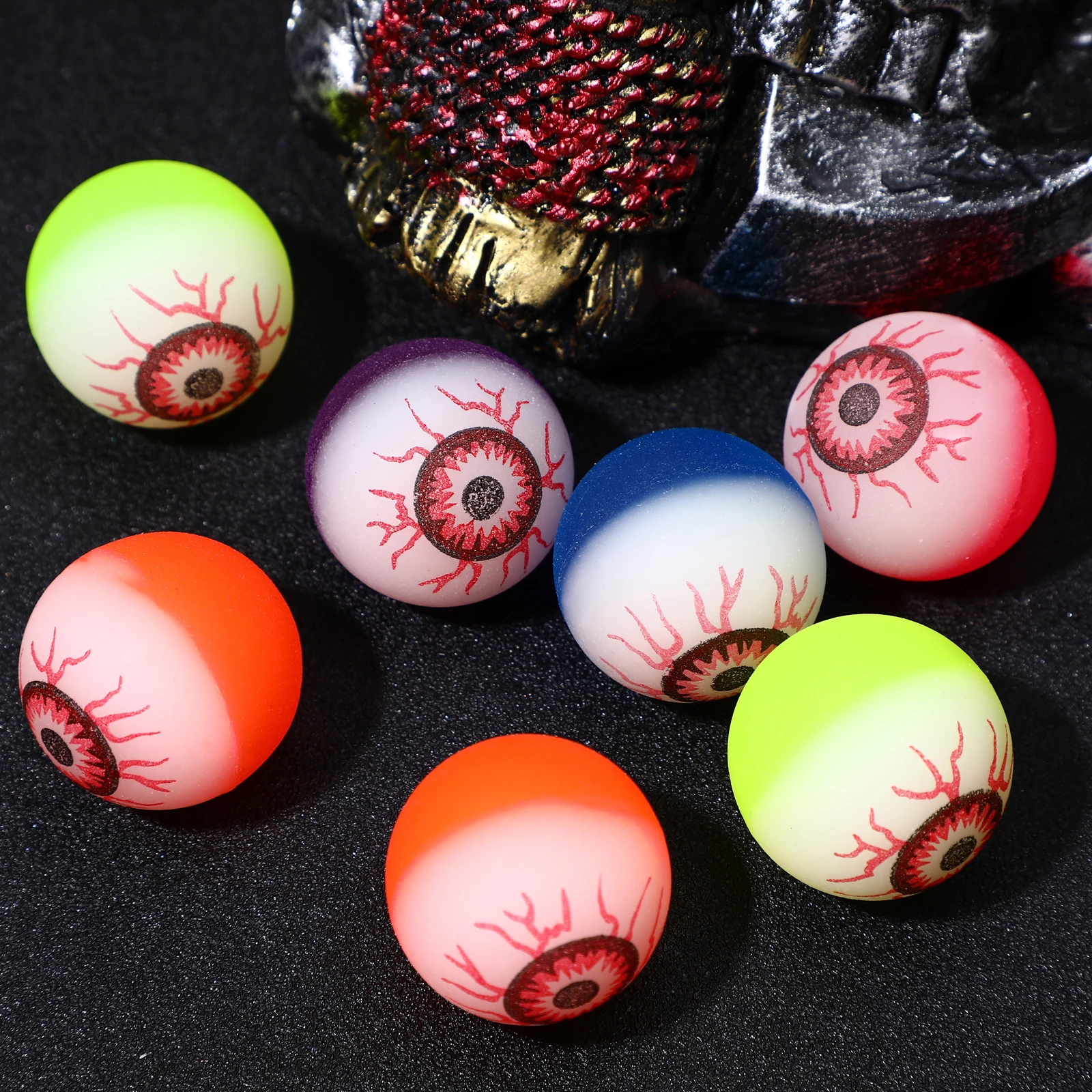 

10 Pcs Bouncy Eyeballs Toys Premium Glow Dark Halloween Party Favors Decorations Supplies Trick Treat Bags Costume Bars Carnival