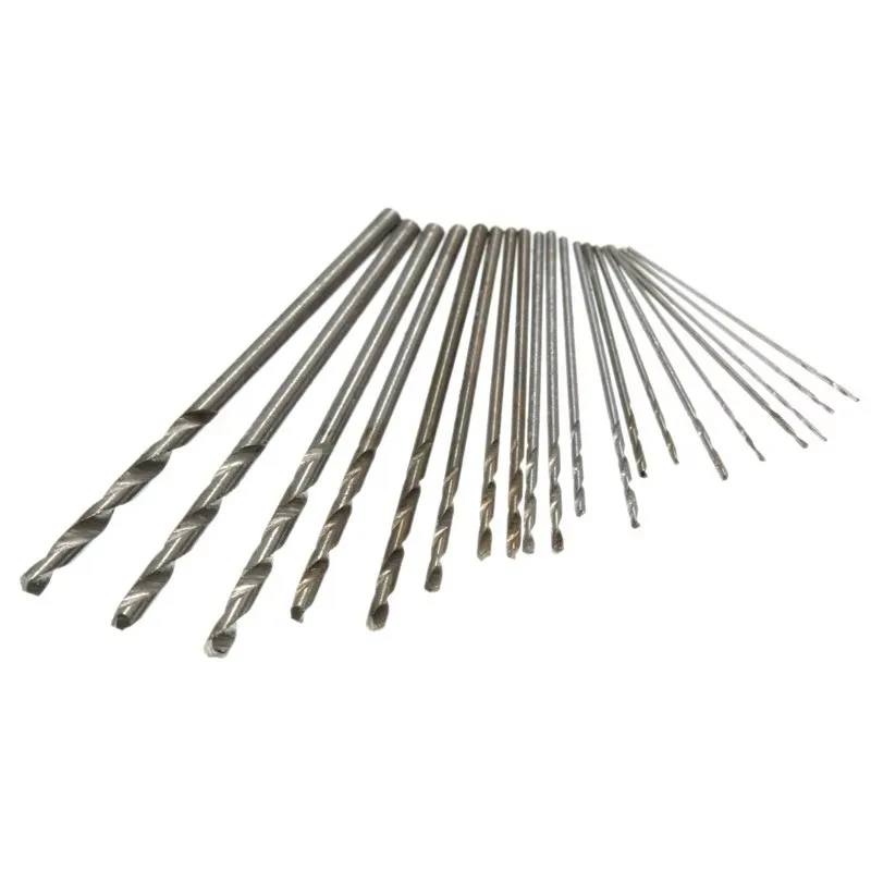 20Pcs High Speed Steel HSS Micro Twist Drill Bit Set Mini Drill Bit Case Repair Parts Tool Kit for Woodworking 0.3mm-1.6mm