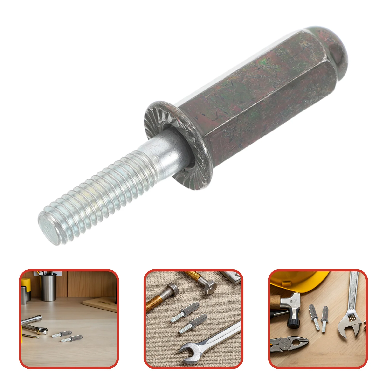 

2Pcs Atv Exhaust Bolt Gasket Kit High Temperature Resistant Durable Replacement Parts Compatible 50 125 150cc Scooters Sand