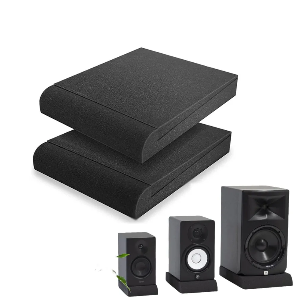 Pacote com 2 Almofadas de Amortecimento para Alto-falantes, Almofadas de Isolamento Acústico para Subwoofer, Espuma Acústica para Isolamento, Almofadas para Monitores de Estúdio, Esponja para Alto-falantes
