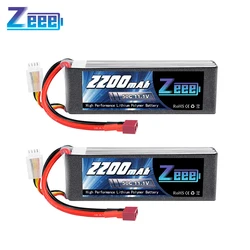 2 adet Zeee 3S 2200mAh LiPo pil 11.1V 50C Softcase Deans fiş ile RC araba helikopter FPV Drones uçak RC Model parçaları