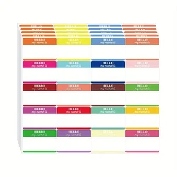 100 Pcs Name Tag Stickers Identification Badges Peel and Stickers