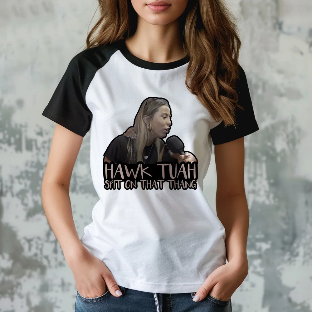 Hawk Tuah Tee women graphic Tee female anime clothing