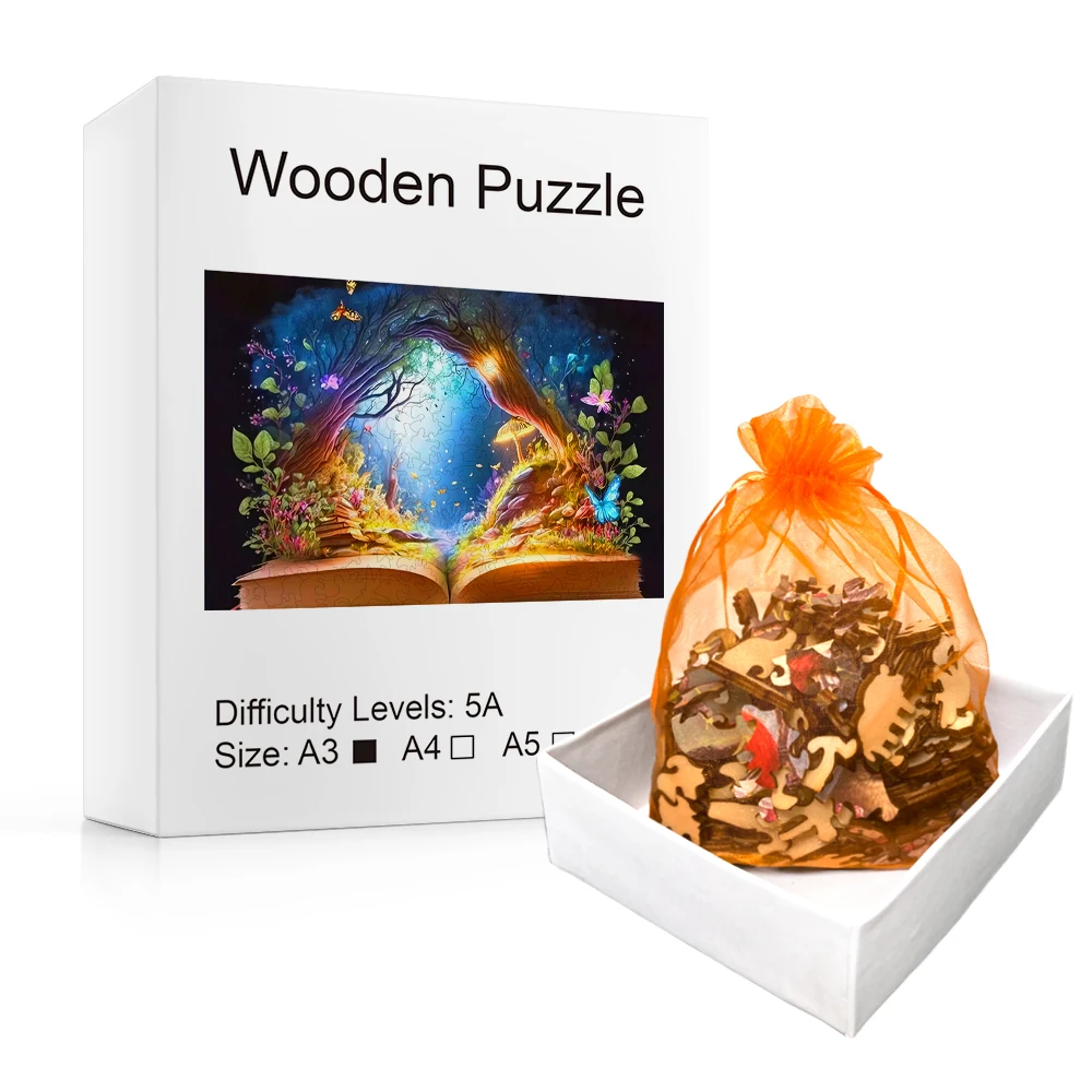 Magic Forest - Advanced Player Wooden Puzzle - Creative Multiple Special Shapes, Creative Gifts For Boys And Girls Adult Child