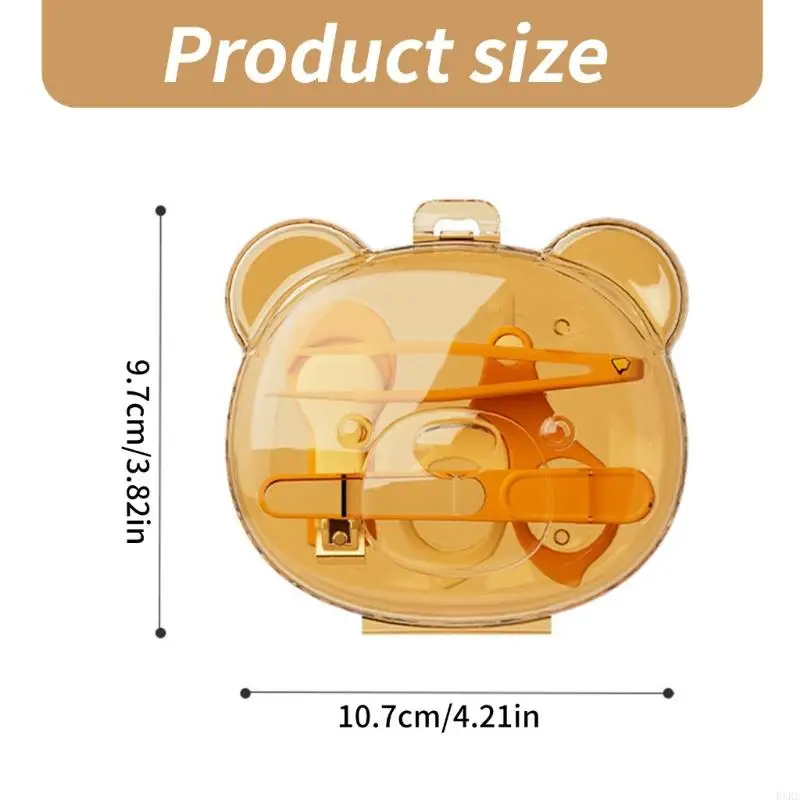 KXRD 4PCS/Set Recém -nascidos corte unhas com projeção segura tesouras Trimer unhas Arquivo caixa útil