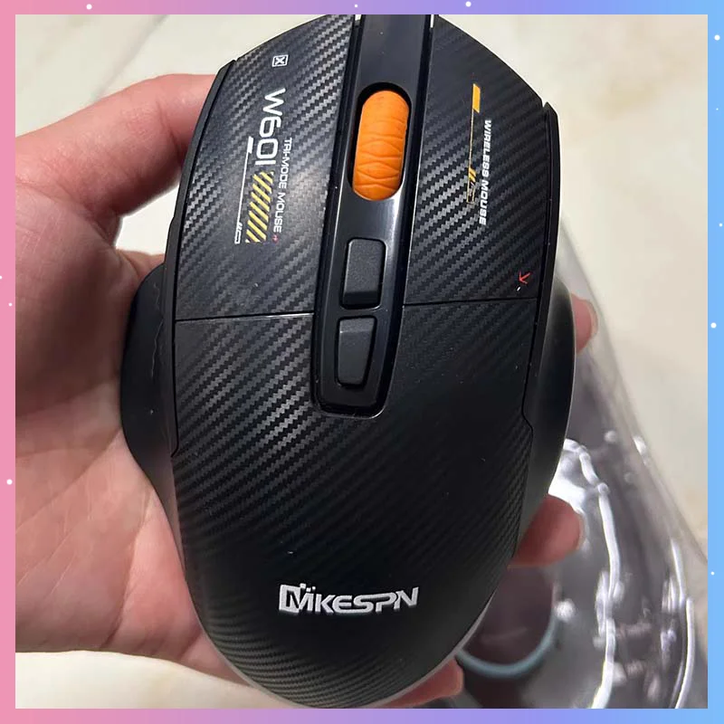 W601 Mouse Wired/2.4G/BT Tri-Mode Macro Programmable Gaming Mouse 12800DPI Home Office E-Sports Mouse With Light Effect ﻿Gift