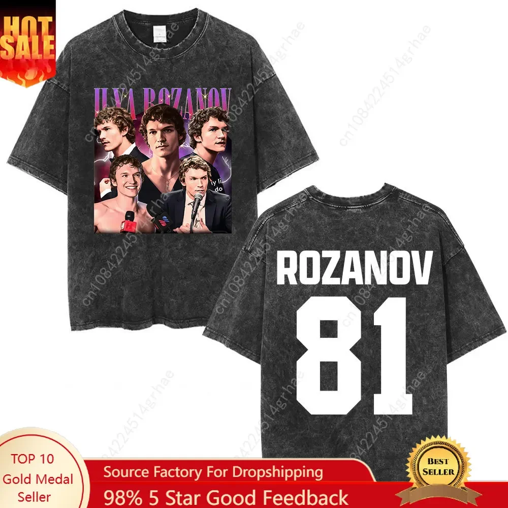 Y2k Tshirt Men Clothing New in Top & Tees Mens T-Shirt Camisetas Heated Rivalry Ilya Rozanov 81 Boston Raiders Ropa Hombre