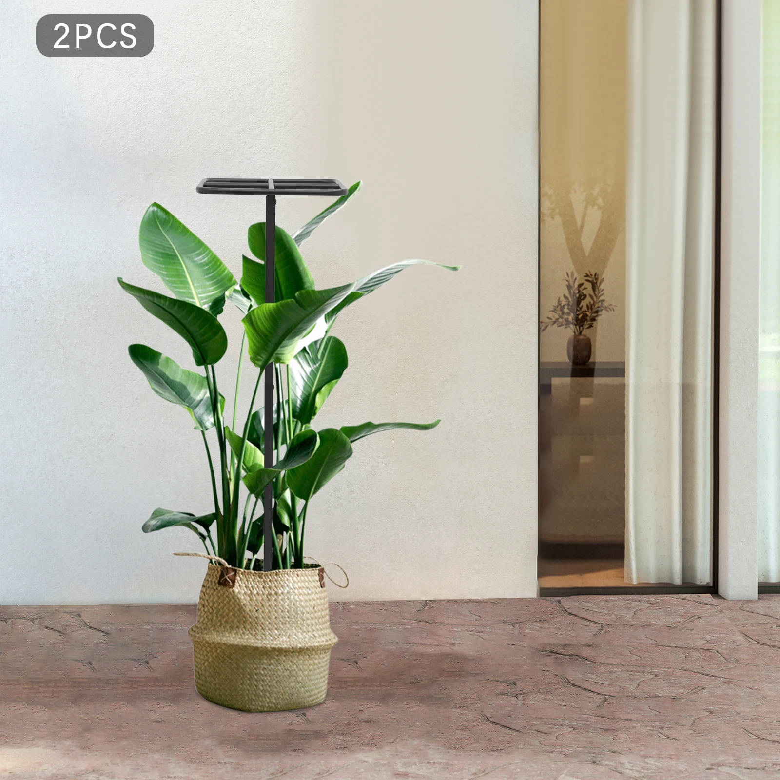 

2 Pack Black Dragon Fruit Iron Plant Trellis,Assembly Required 30*30*120cm Adjustable Metal Climbing for Gardens Balconies