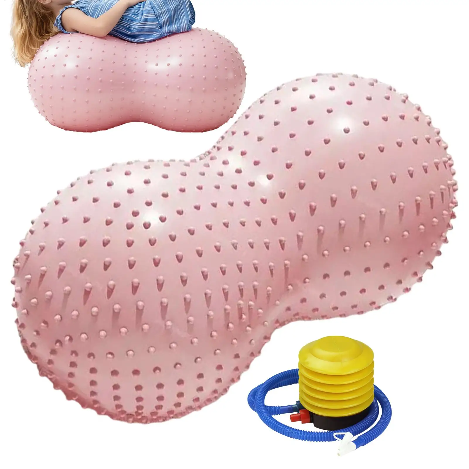 

Fitness Ball Groundnut Shape Equipment Massager With Air Pump Yoga Exercise Ball For Workout Home Pregnancy Physical Women