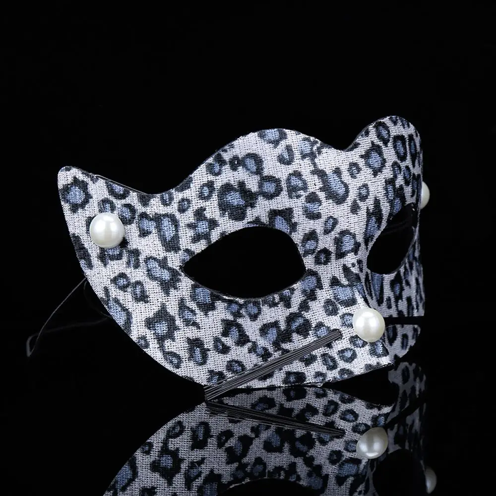 Máscara de leopardo con patrón de tigre para baile, accesorios de Cosplay, decoración de Halloween, moda divertida