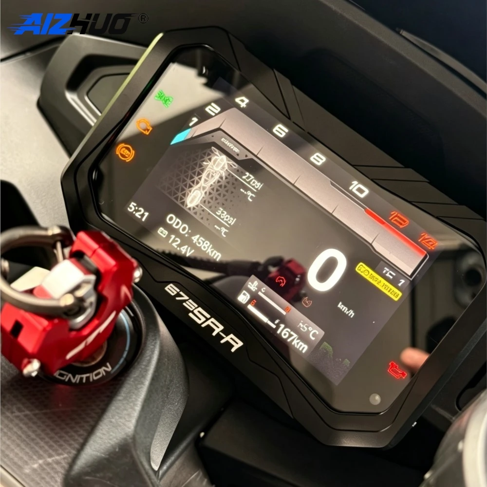

For CFMOTO CF MOTO 675 SRR 675SRR 2024 2025 2026 TFT Anti Theft Dashboard Bezel Frame Cover Instrument Display Guard Protector