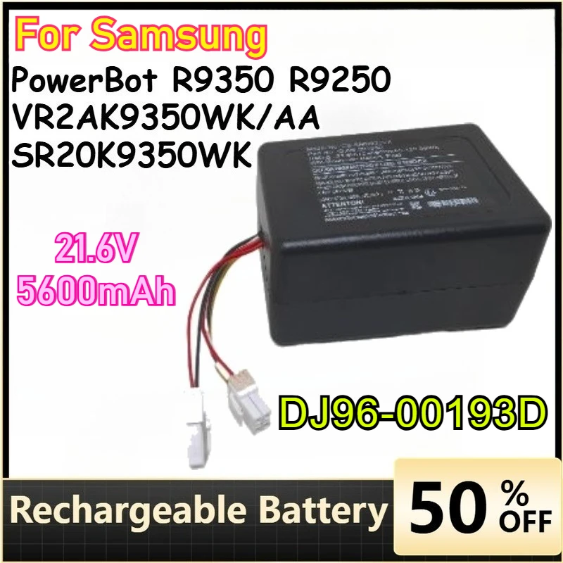 

5600mAh Large Capacity Replaceable Battery For Samsung PowerBot R9350 R9250 VR2AK9350WK/AA SR20K9350WK DJ96-00193D