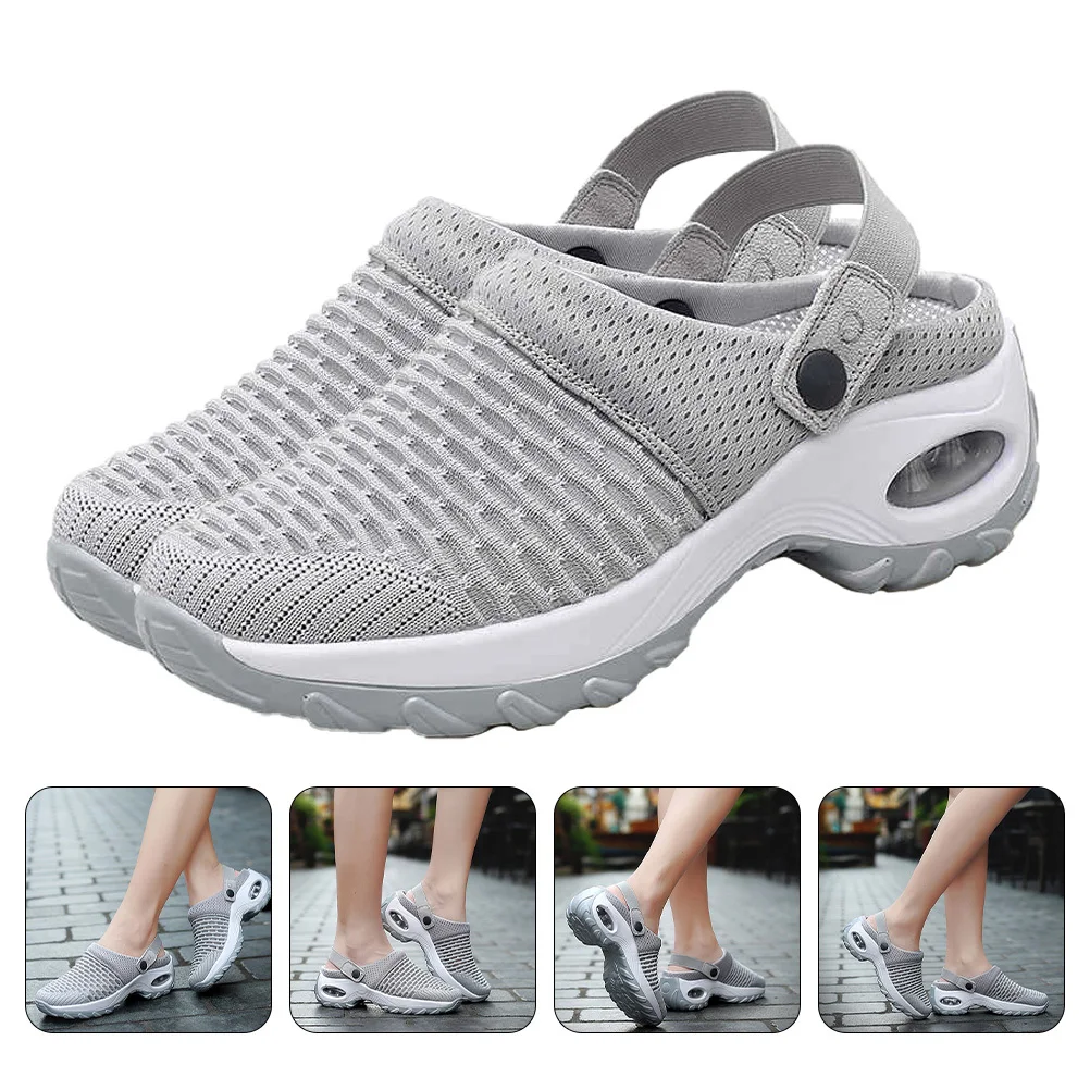 

1Pair Breathable Mesh Sandals Lightweight Female Casual Sports Non-Skid Mesh Cloth Sandals for Daily Use
