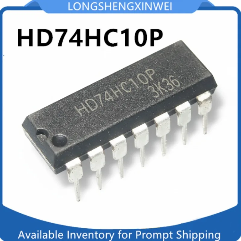 1PCS New Original HD74HC10P 74HC10 Three-way 3-input NAND Gate Directly Inserted Into DIP-14  in Stock