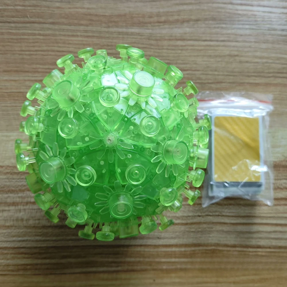 Limited Super Cube Transparent Green Stray Football Magic Cube Rare Collection Puzzle Toy Abnormity Difficult Crack Challenge