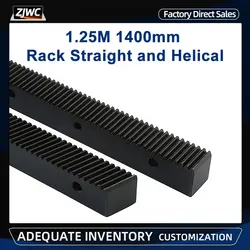 1pc 1.25 Mod Right Helical Rack Straight Rack 1400mm Helical Gear Rack 1.25M 22*25 Metal Steel Pinion Gear Set For CNC Machine