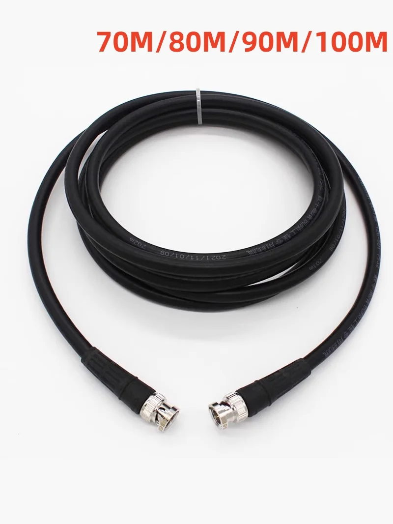 12G-SDI Cable BNC Connecting Cable Q9 Plug Monitoring Signal Transmission Line SYV75-5 Coaxial Cable,70m,80m,90m,100m