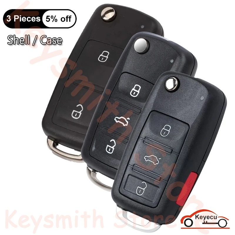

Флип-брелок KEYECU для VW/Volkswagen/Skoda/Octavia/Golf MK6/Tiguan/Polo/Passat CC