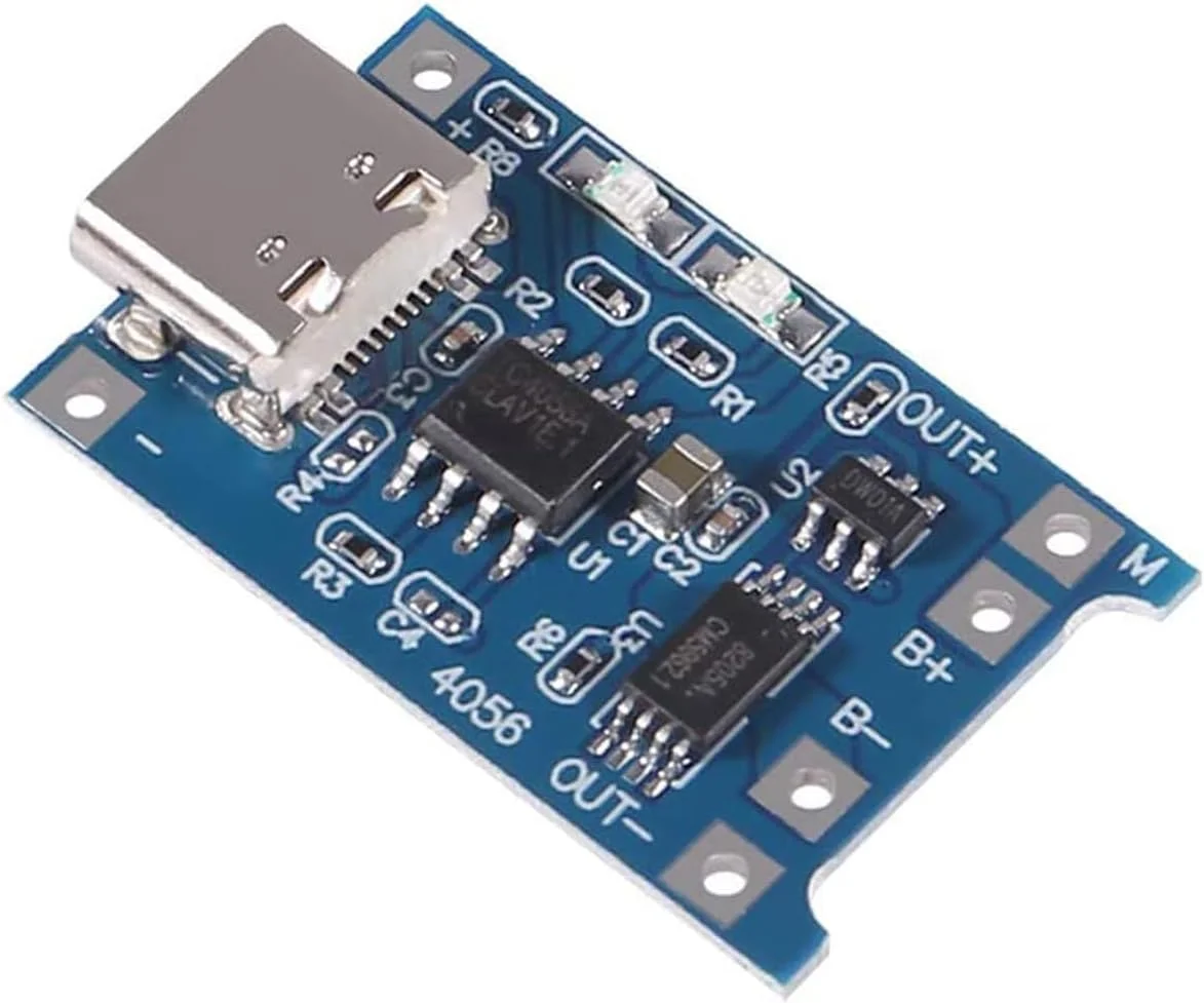 

5/10pcs TP4056 Charger Module 5V 1A for 18650 Lithium Battery, Type-C/Micro USB Charging Board with Protection Dual Functions