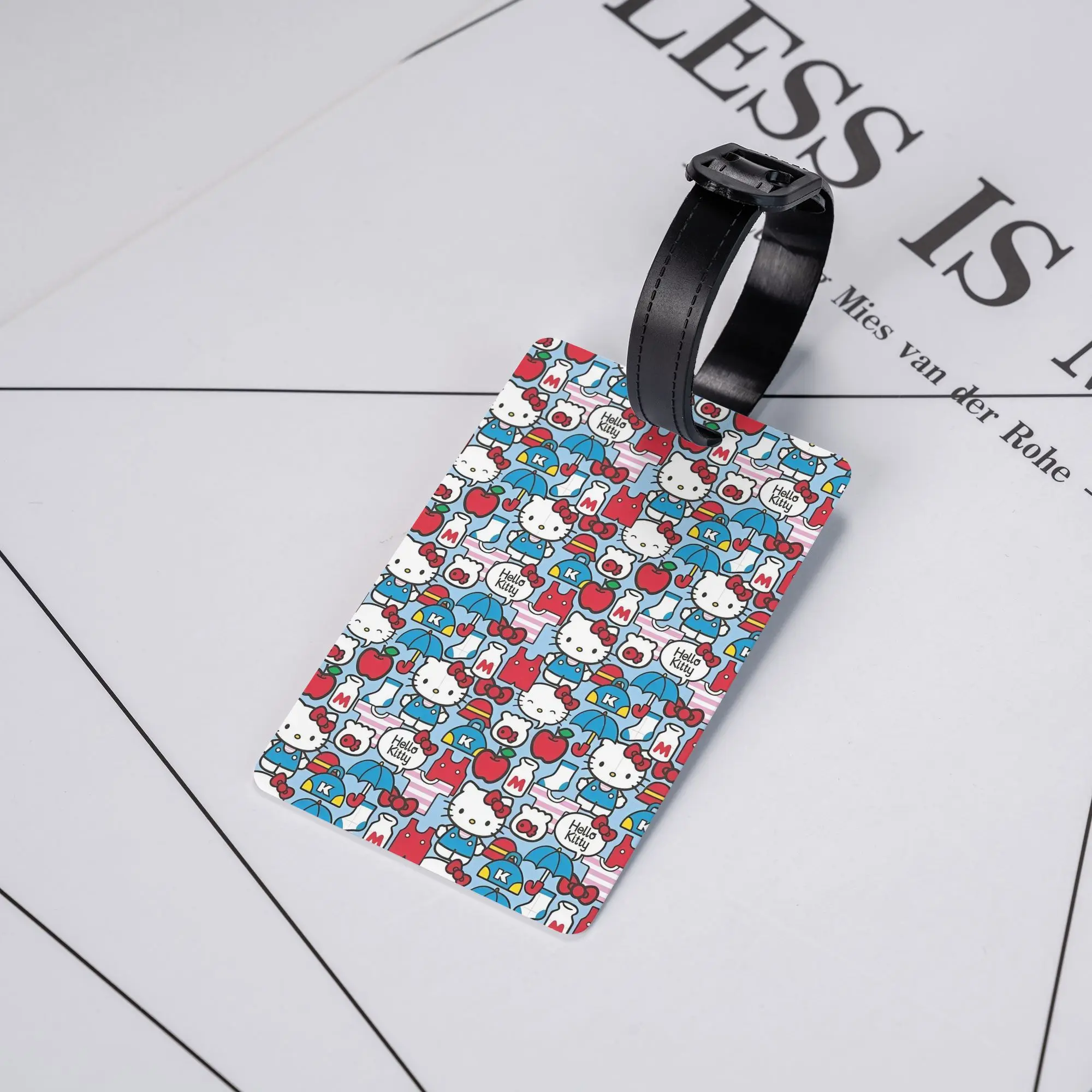 

Luggage Tags Hello Kitty Cat Cartoon Suitcase Silicon Label Name ID Address Luggage Bag Case Tags for Unisex Baggage Tags Gifts