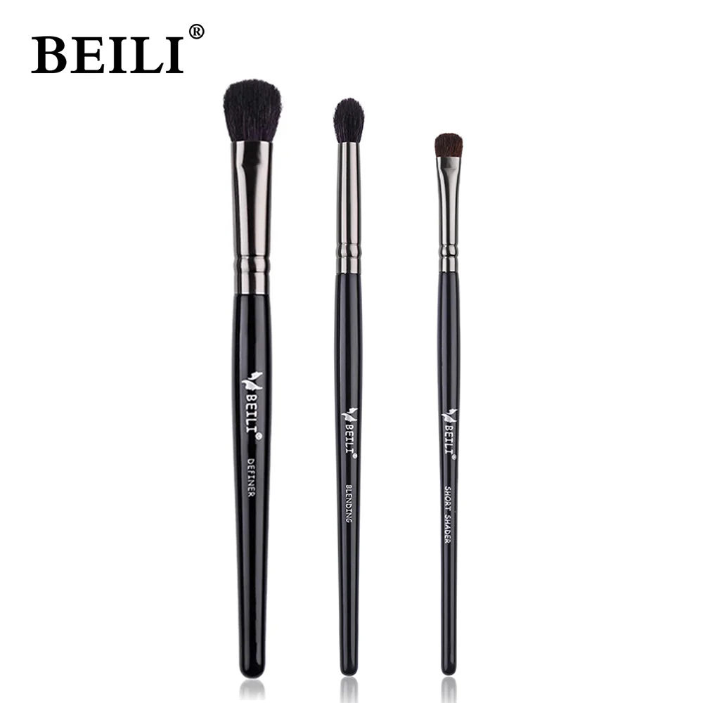 1/3pcs Professional Classic Natural Eye Makeup Brushes Set Eyeshadow Eyebrow Blending Smokey Black Beauty Make up Brushes