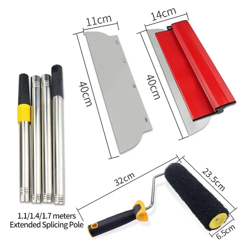 Drywall Skimming Blades 40cm Stainless Steel Scraper Finishing Tools Blade Wall Tools Smoothing Spatula Flexible Blade