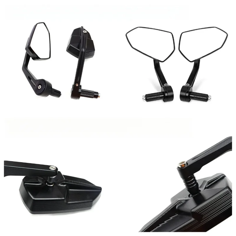 Motorcycle Handlebar End Mirror Aluminum Alloy Side Mirror Universal for Kawasaki Ninja Suzuki GSR600 Voge CU525 300DS 525R
