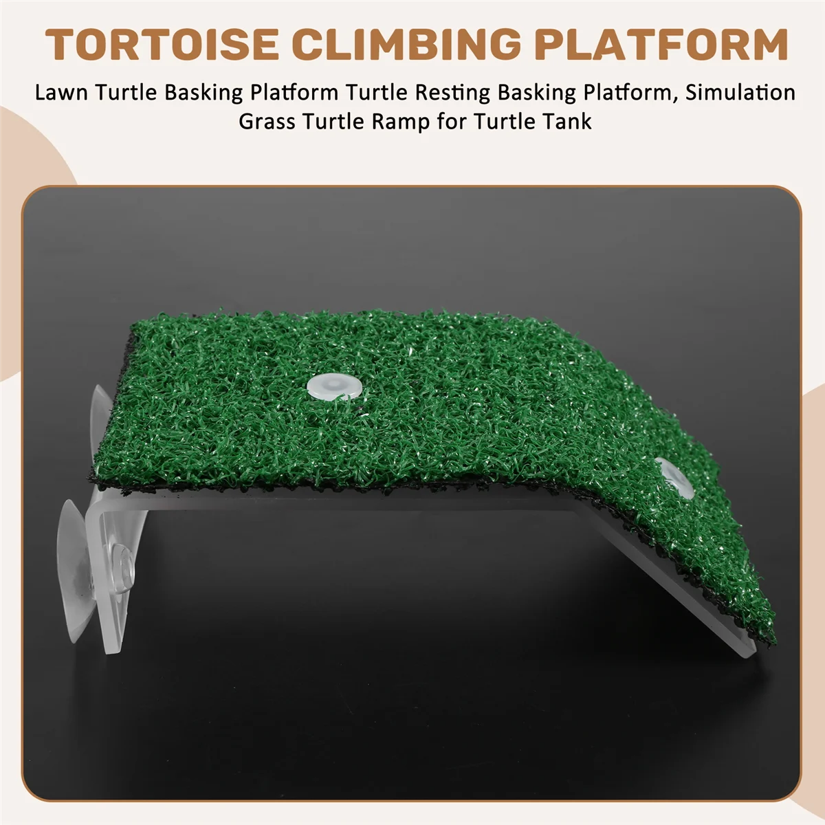 สนามหญ้าเต่า Basking Platform เต่าพักผ่อน Basking Platform, Simulation Grass Turtle Ramp สําหรับเต่าถัง, สัตว์เลื้อยคลาน S