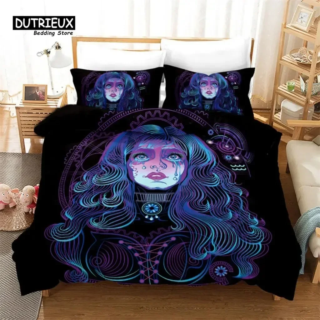 3D Aries Duvet Cover Set Twelve Constellations Bedding Set For Teens Kids Dorm Decor Microfiber Exotic Abstract Art Quilt Cover