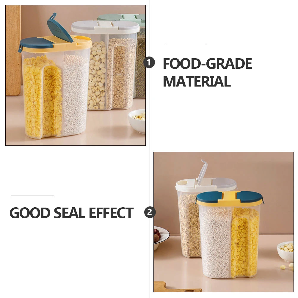 

Storage Box Sealed Jar Cereal Container Kitchen Canister Pp Compartment Containers