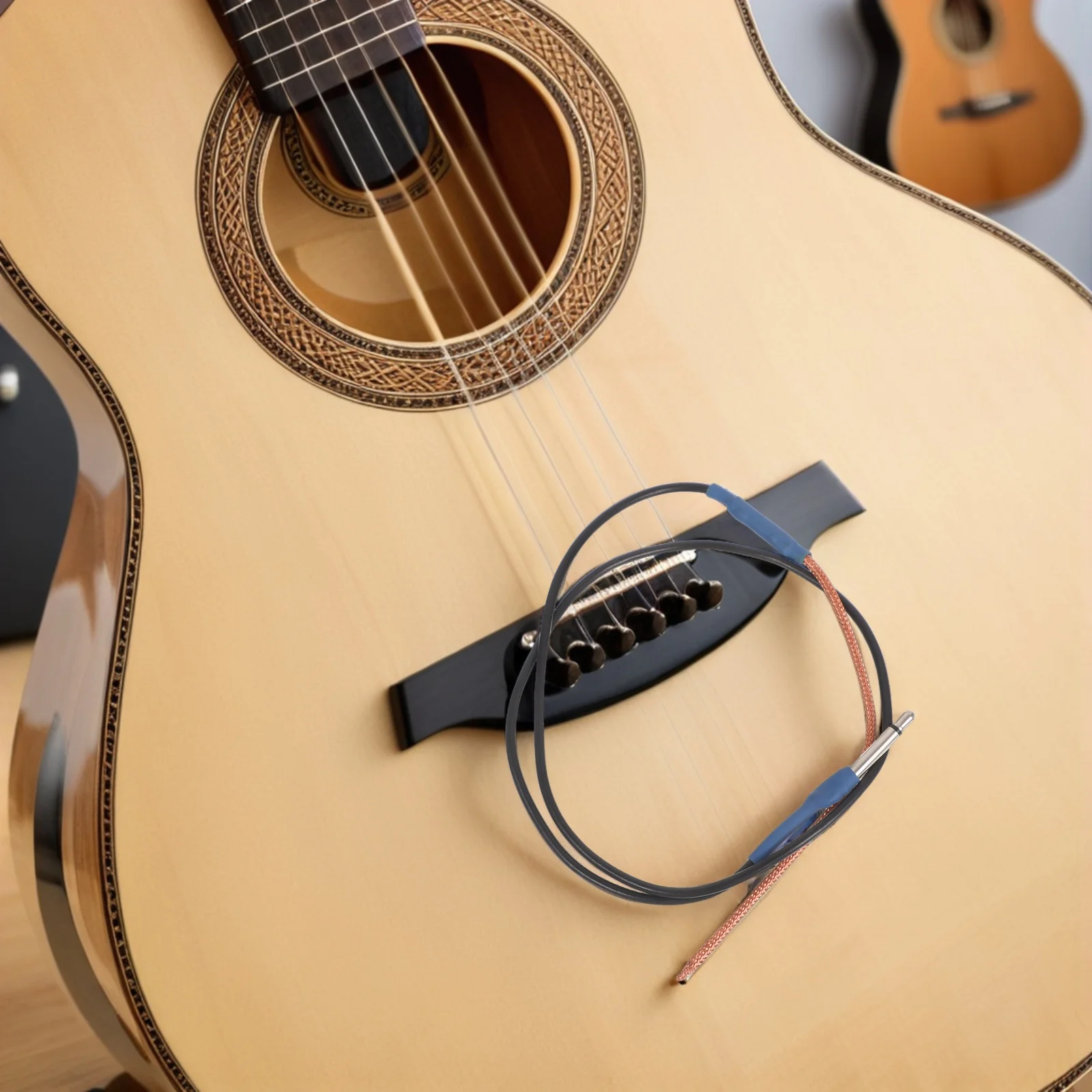 

Black Soft Strip Saddle Bridge Piezo Cable Pickup Acoustic Guitar Eq Pickup System Perfect for Performances Recordings
