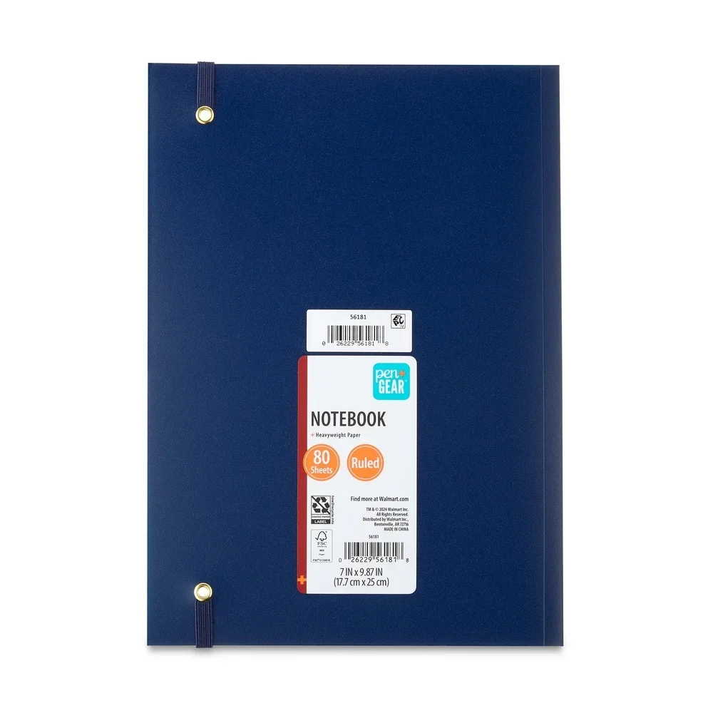 Notebook in poliestere resistente 7x9,87 pollici 80 pagine a righe Copertina flessibile Dimensioni compatte Doodles ideali per ufficio scolastico da viaggio